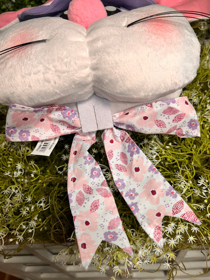25 Inch White Pink And Lavender Bunny With Hat Decor Kit
