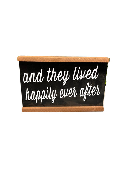 8"x5" Happiness Sitting Wood Signs
