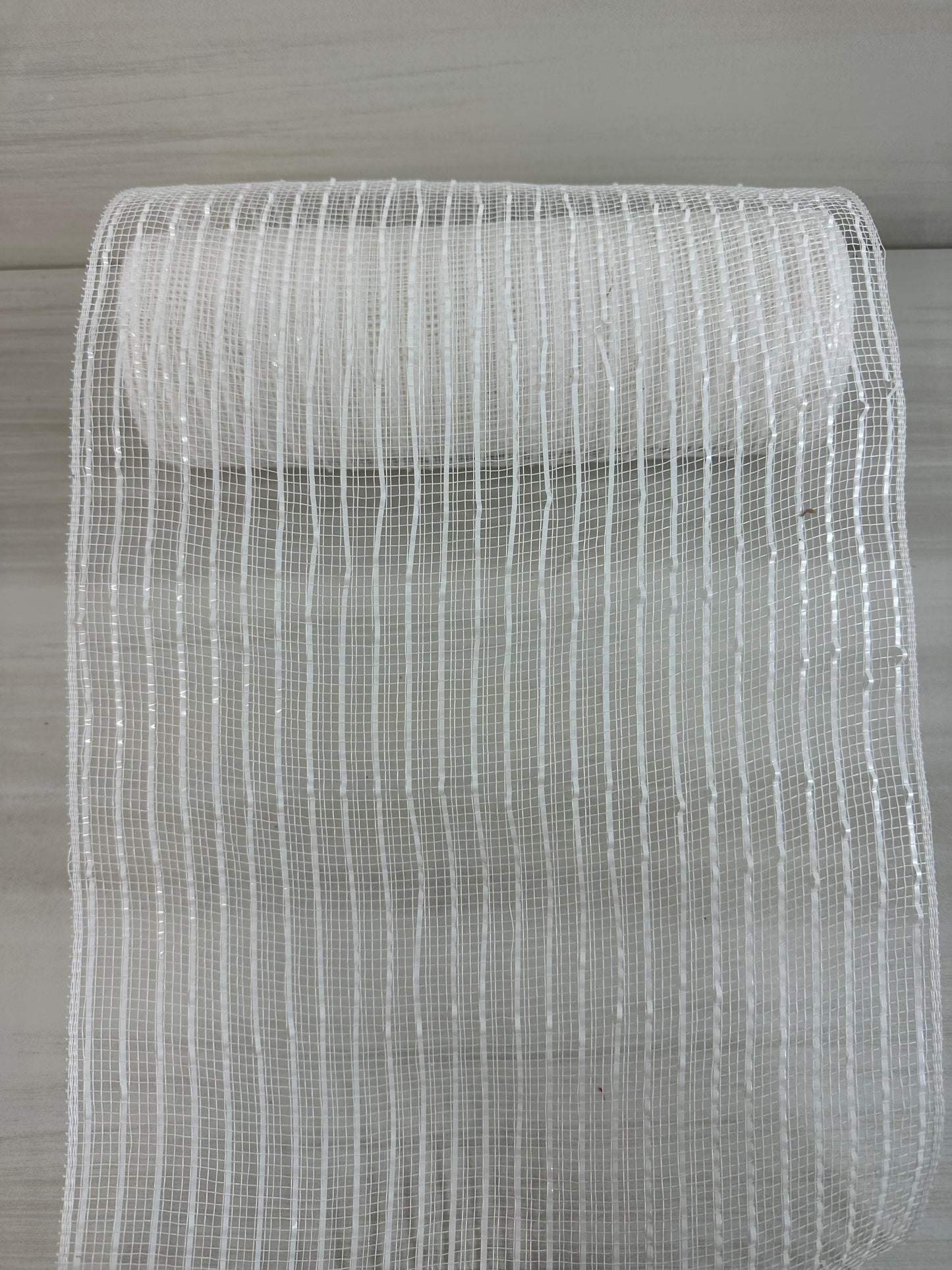 10 Inch X 10 Yards Matte White Mesh