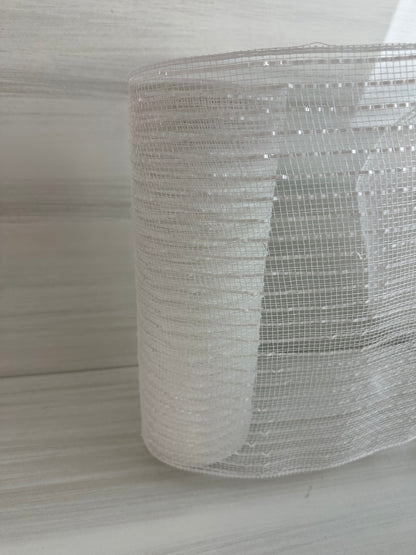 10 Inch X 10 Yards Matte White Mesh