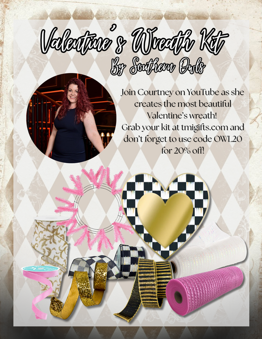 Valentine's Wreath Kit By Southern Owls