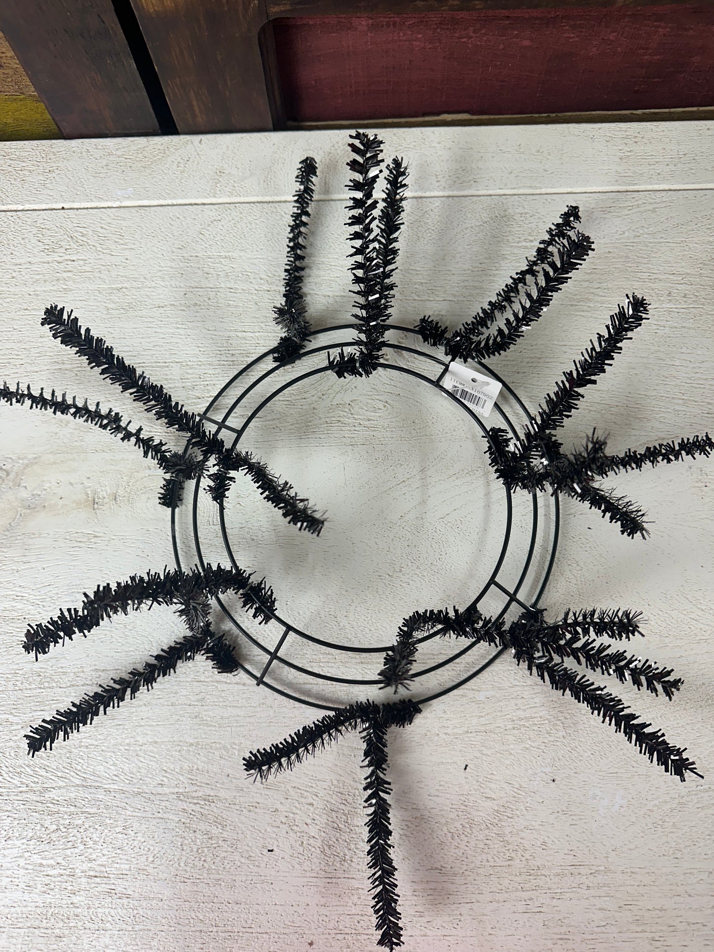 10 Inch Black Pencil Work Wreath