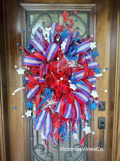 Patriotic Wreath Kit By Victoria's Vines Wreath Co