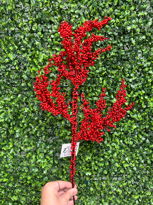 24 Inch Mixed Red Berry Spray