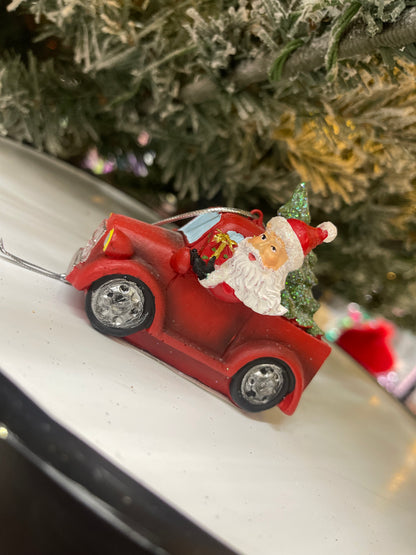 Resin Car And Train Ornaments 4 Styles