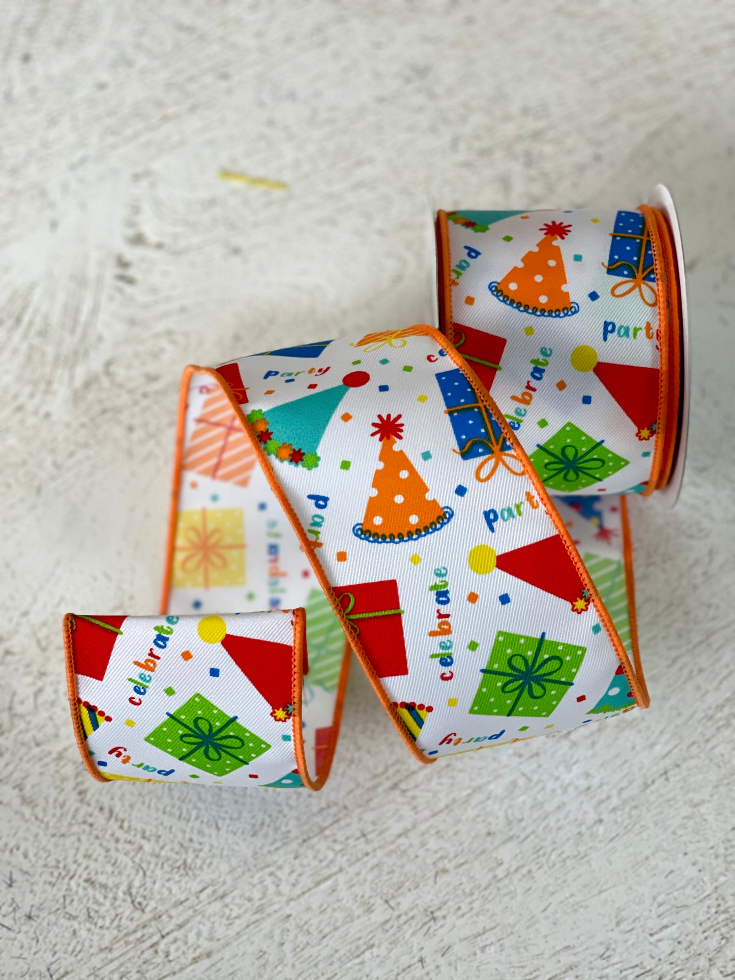 2.5 Inch Party Hats And Gifts Ribbon