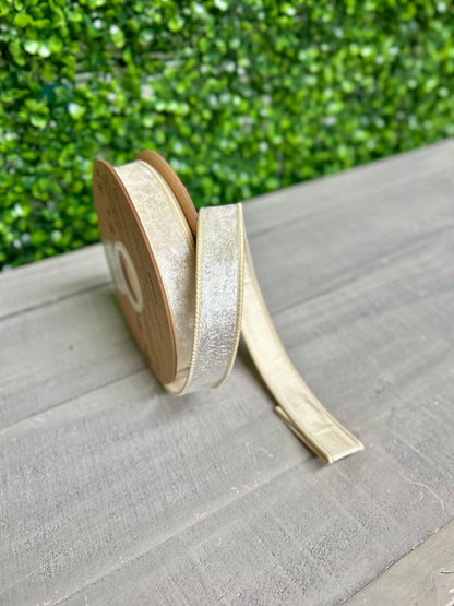 1 Inch By 10 Yard Ivory Heritage Velvet Ribbon