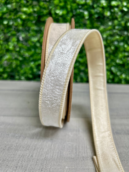 1 Inch By 10 Yard Ivory Heritage Velvet Ribbon