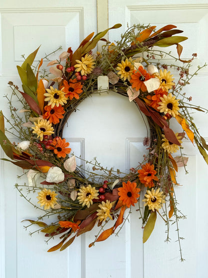 Harvest Flower Wreath