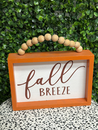 Wood Harvest Block with Beads 4 Styles