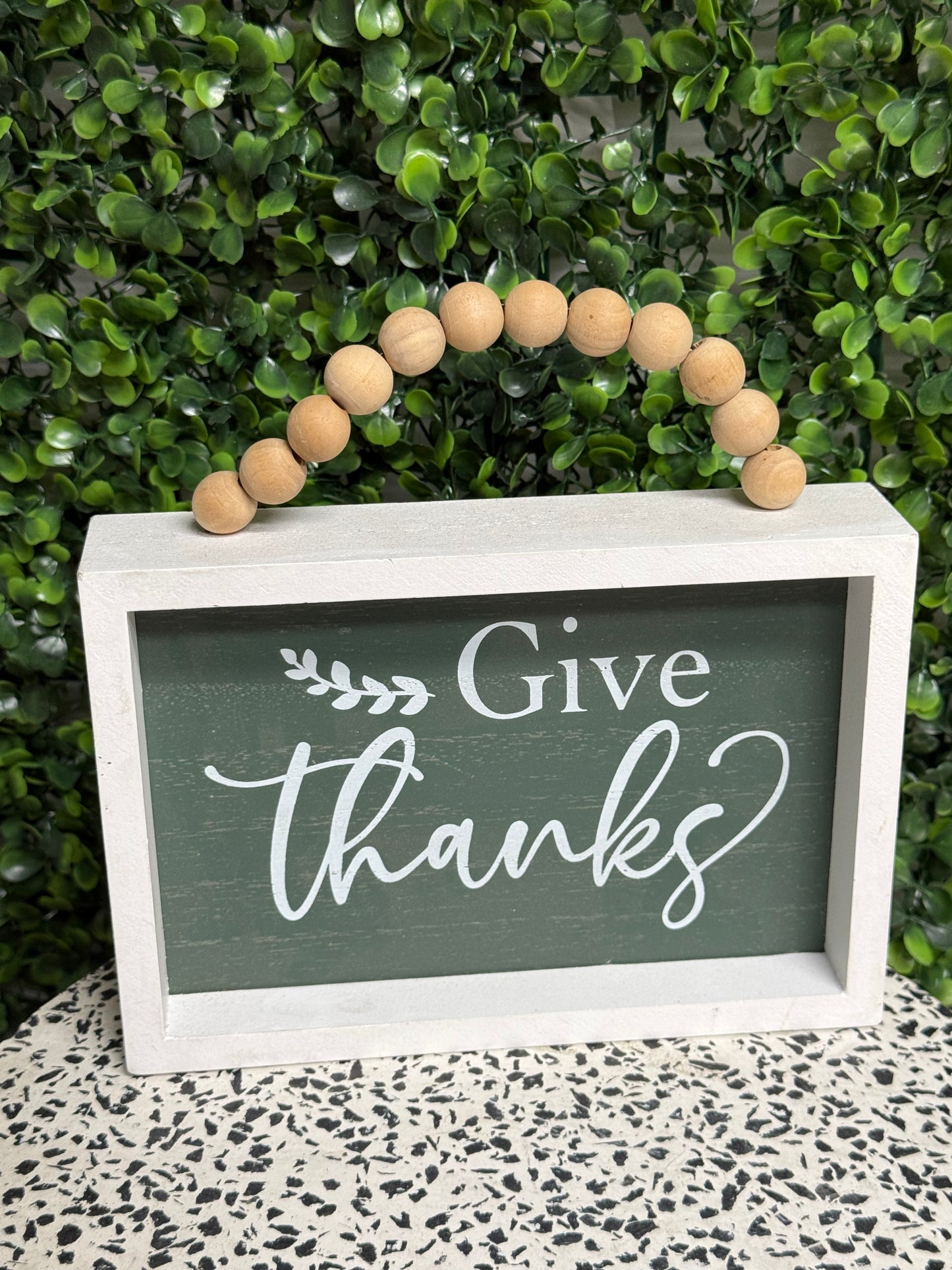 Wood Harvest Block with Beads 4 Styles
