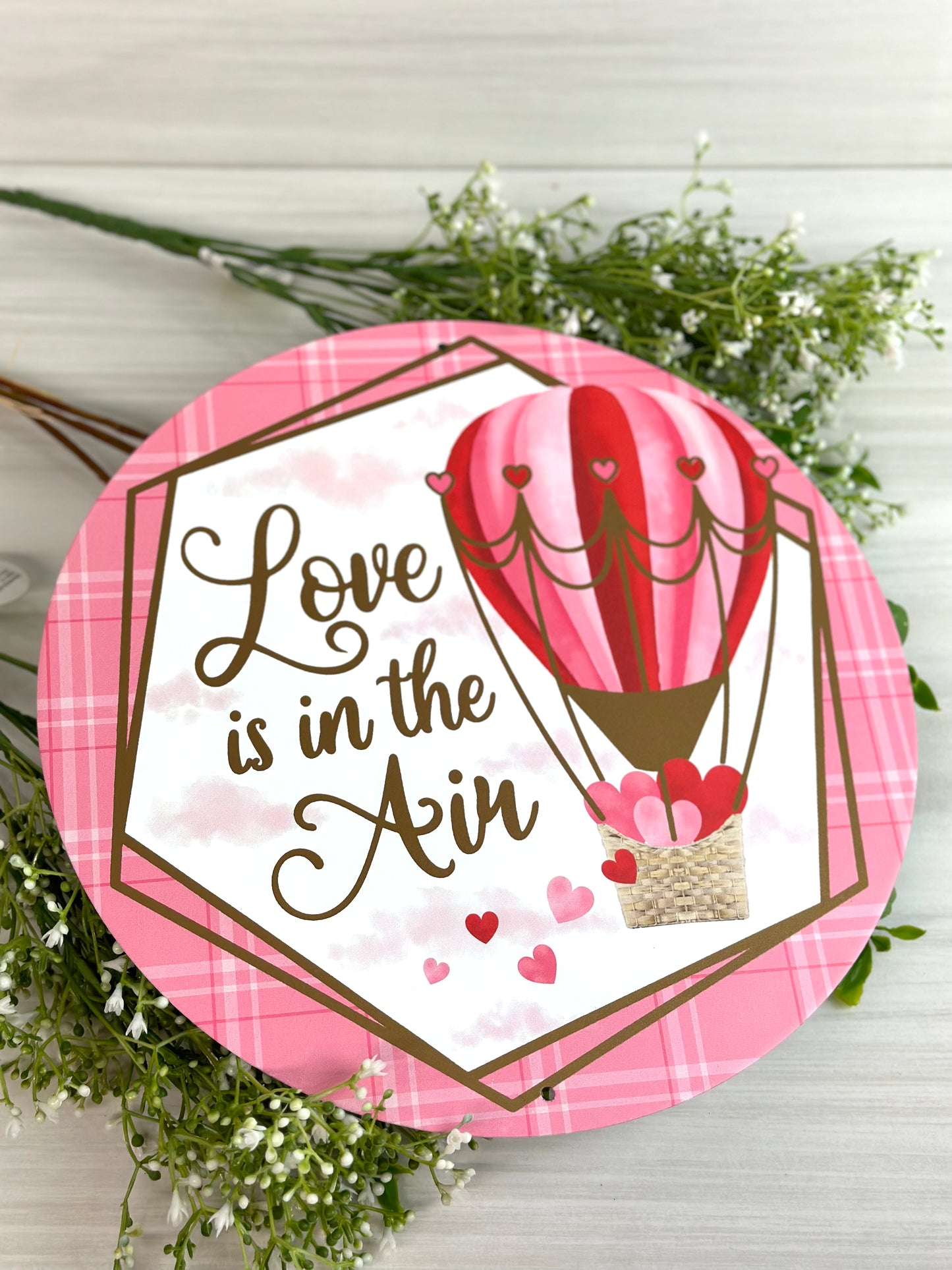 12 Inch Love Is In The Air Metal Sign
