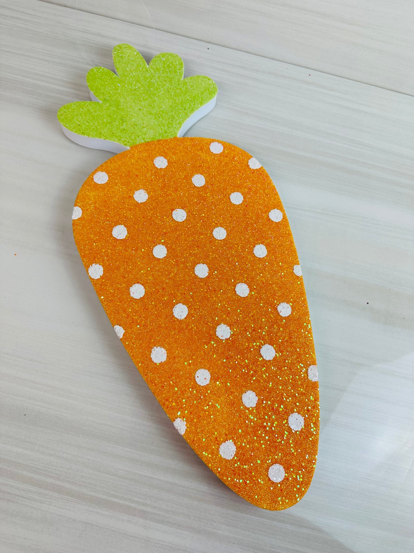 20 Inch Glittered Eva Polka Dot Carrot