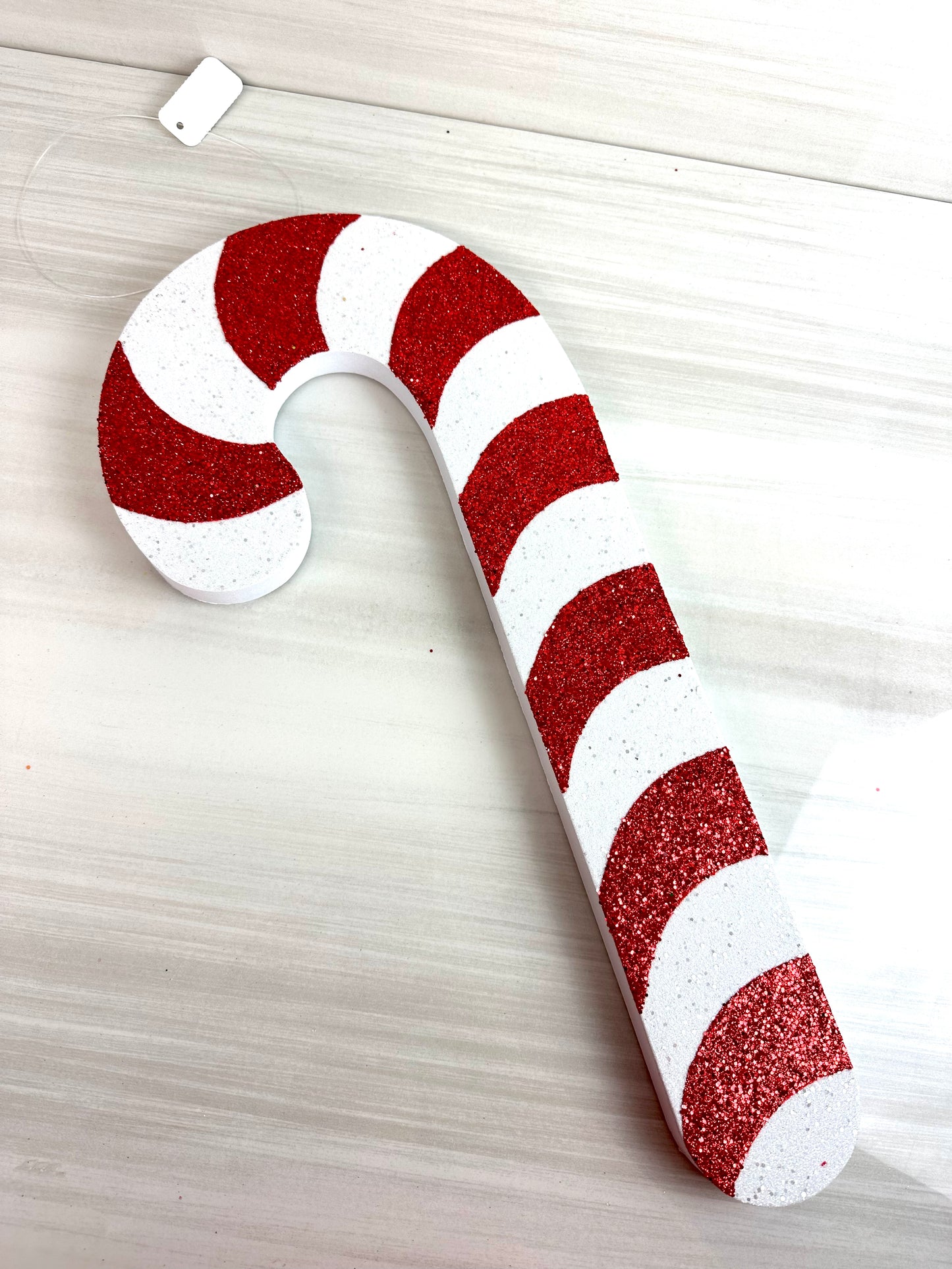 20 Inch Glittered Eve Red And White Foam Candy Cane