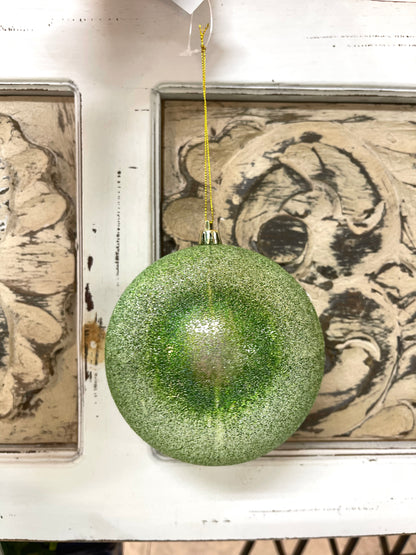5 Inch Green Candy Ball Ornament