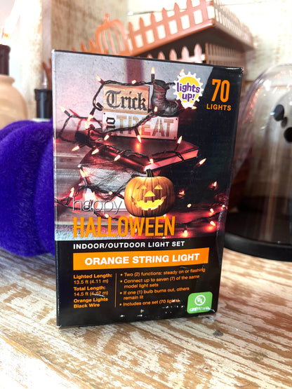 Halloween Indoor and Outdoor Orange String Light