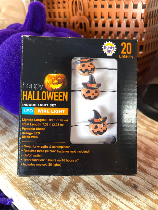 Halloween Indoor Battery LED Pumpkin Shape Lights