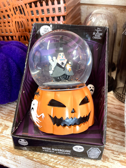 Nightmare Before Christmas Mayor Swirling Musical Snow Globe