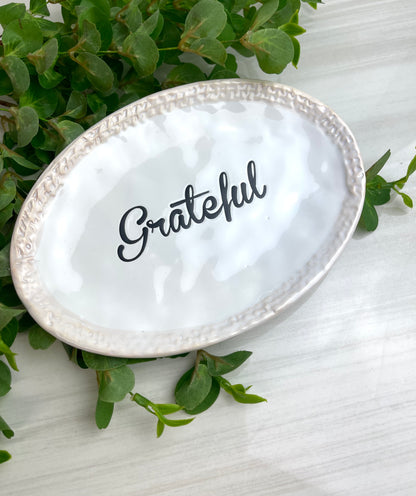 Ceramic Fall Word Plates Assorted Styles