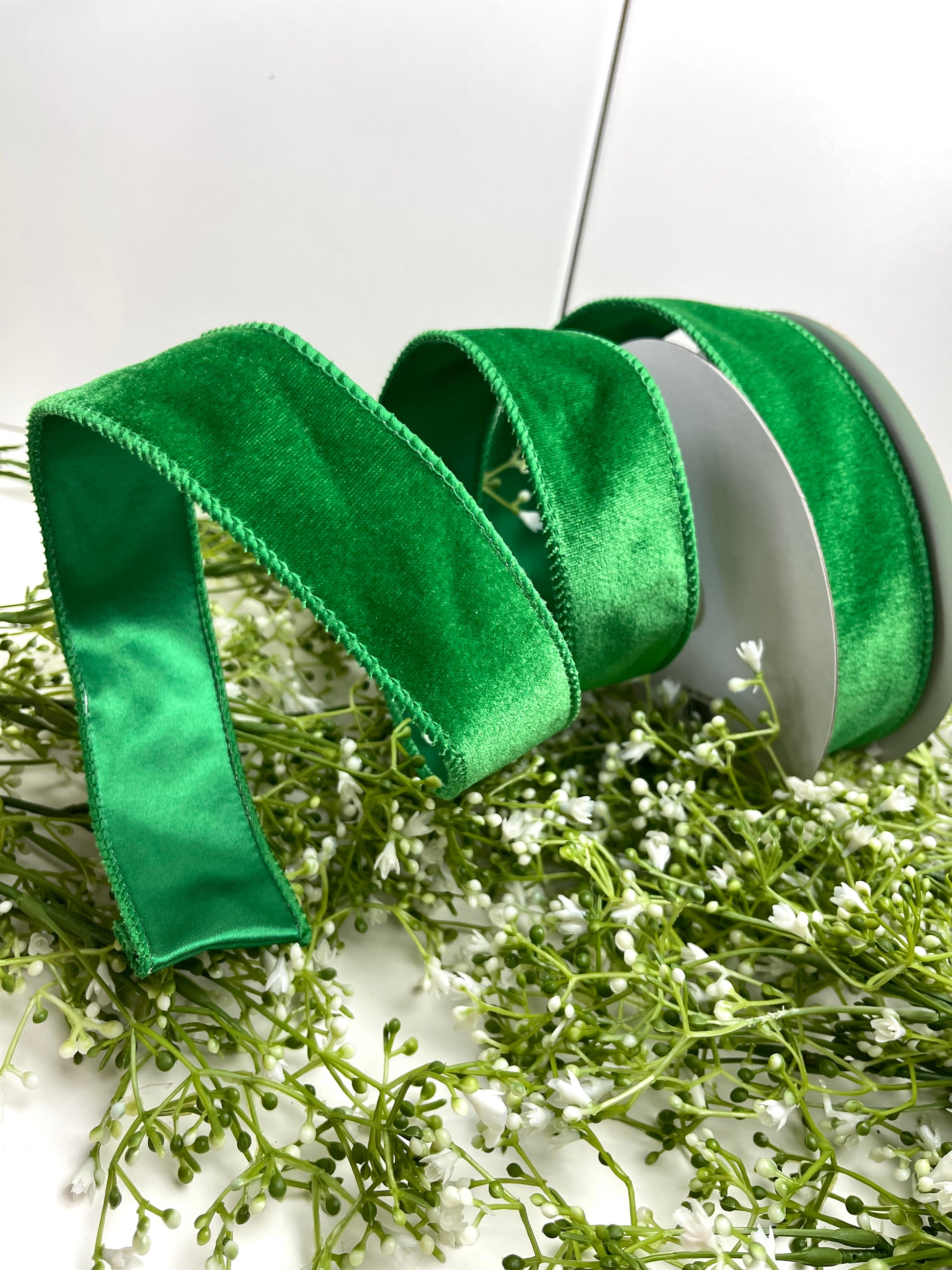 Lush Velvet Metallic Green Ribbon – Fig & Dove