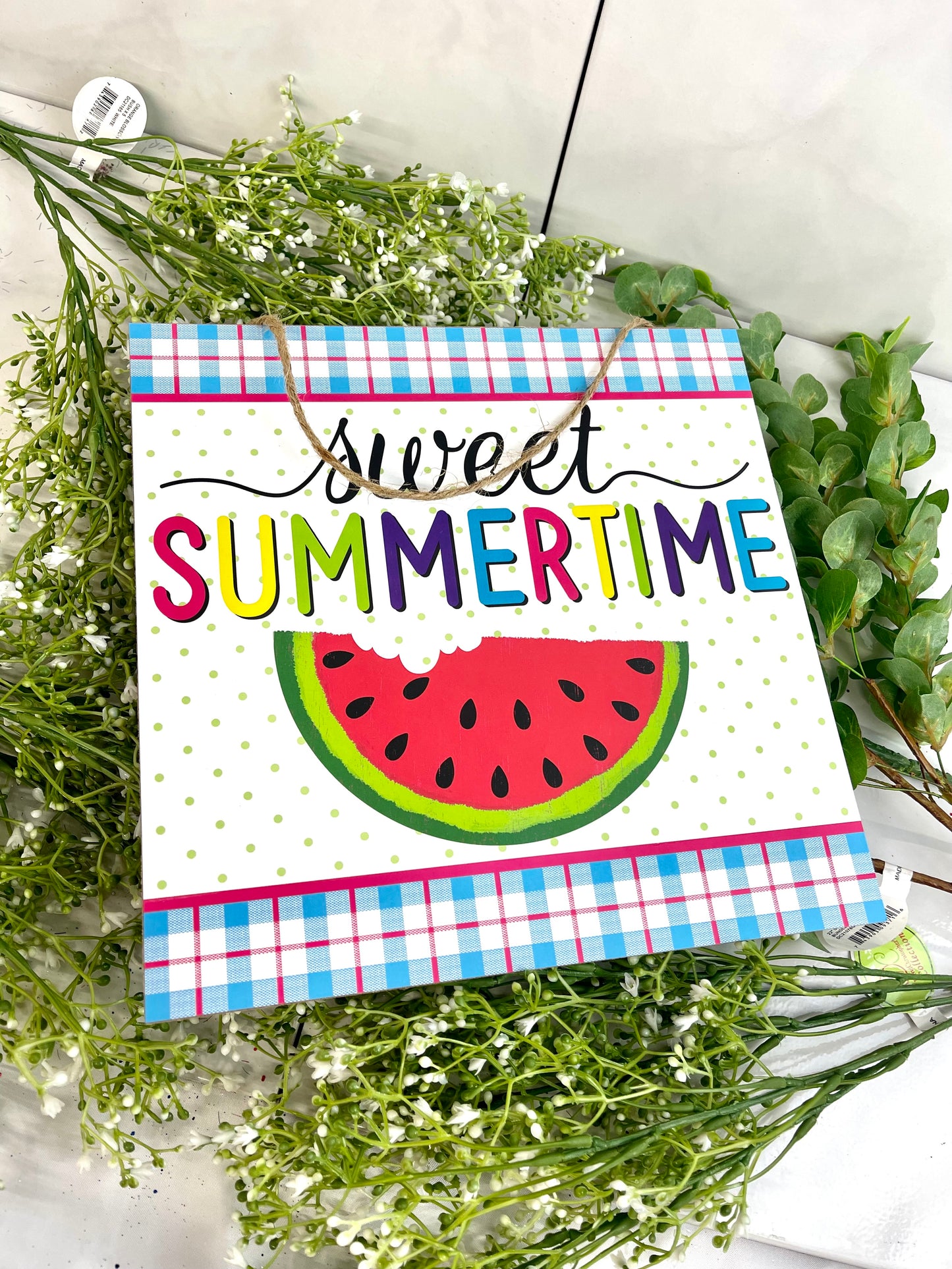 Watermelon Sweet Summertime Wooden Sign