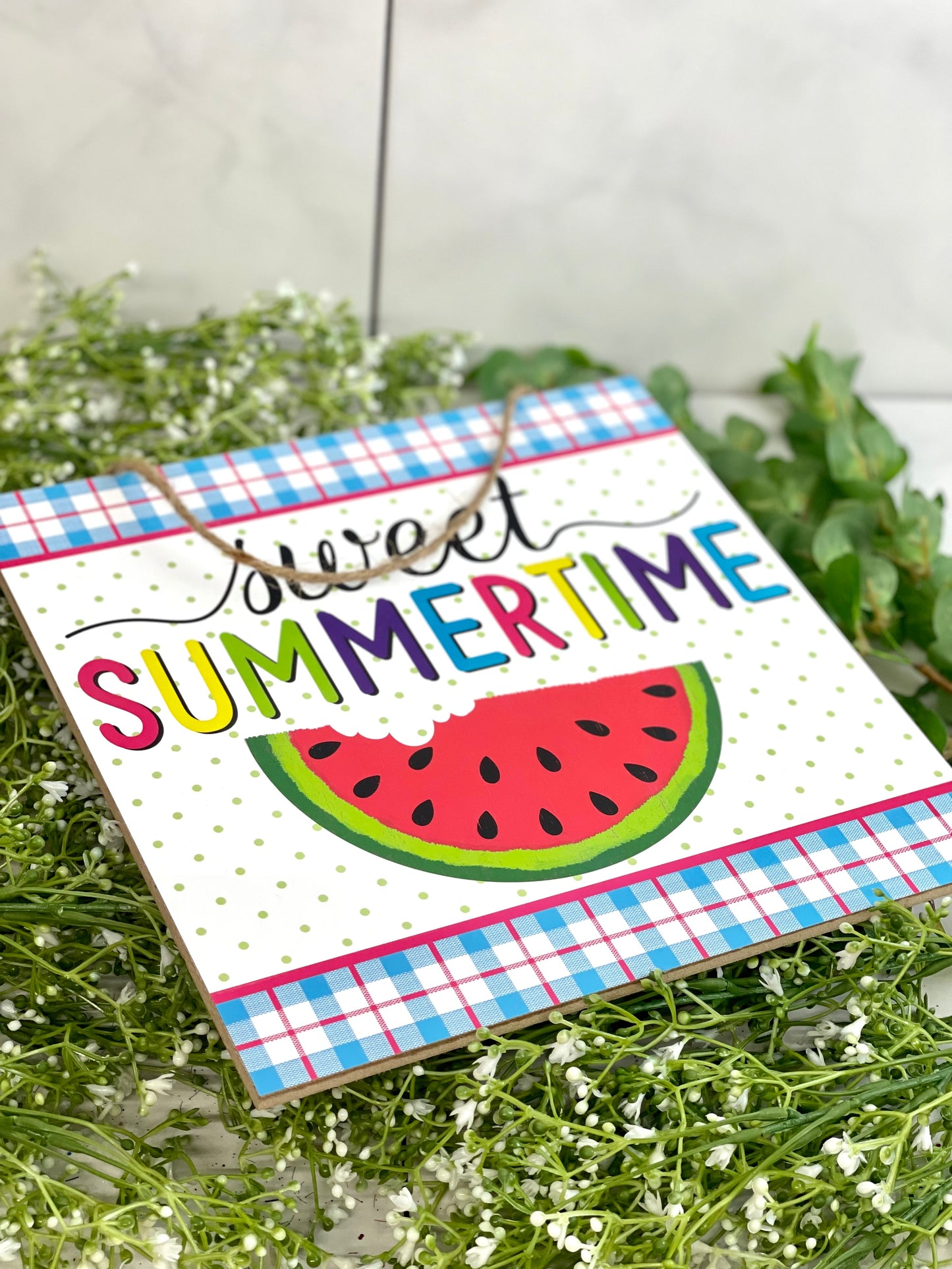 Watermelon Sweet Summertime Wooden Sign