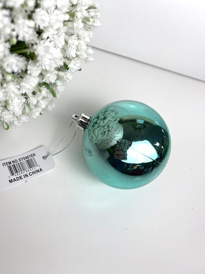 3 Inch Light Turquoise Smooth Ornament Ball