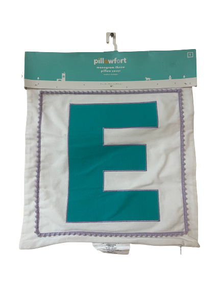 Pillowfort Monogram Throw Pillow Cover- Letter E