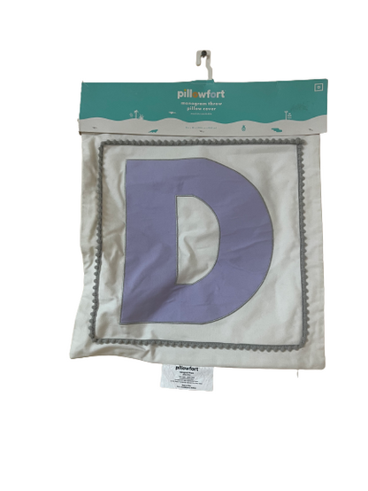 Pillowfort Monogram Throw Pillow Cover-Letter D