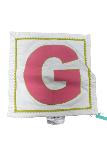 Pillowfort Monogram Pillow Cover- Letter G
