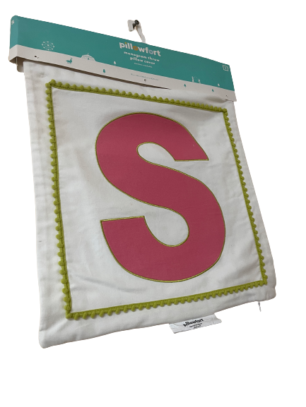 Pillowfort Monogram Throw Pillow Cover- Letter S
