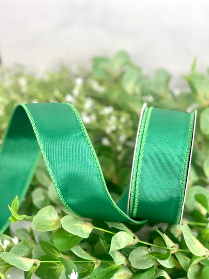 1.5 Inch By 10 Yard Emerald Green Satin Ribbon