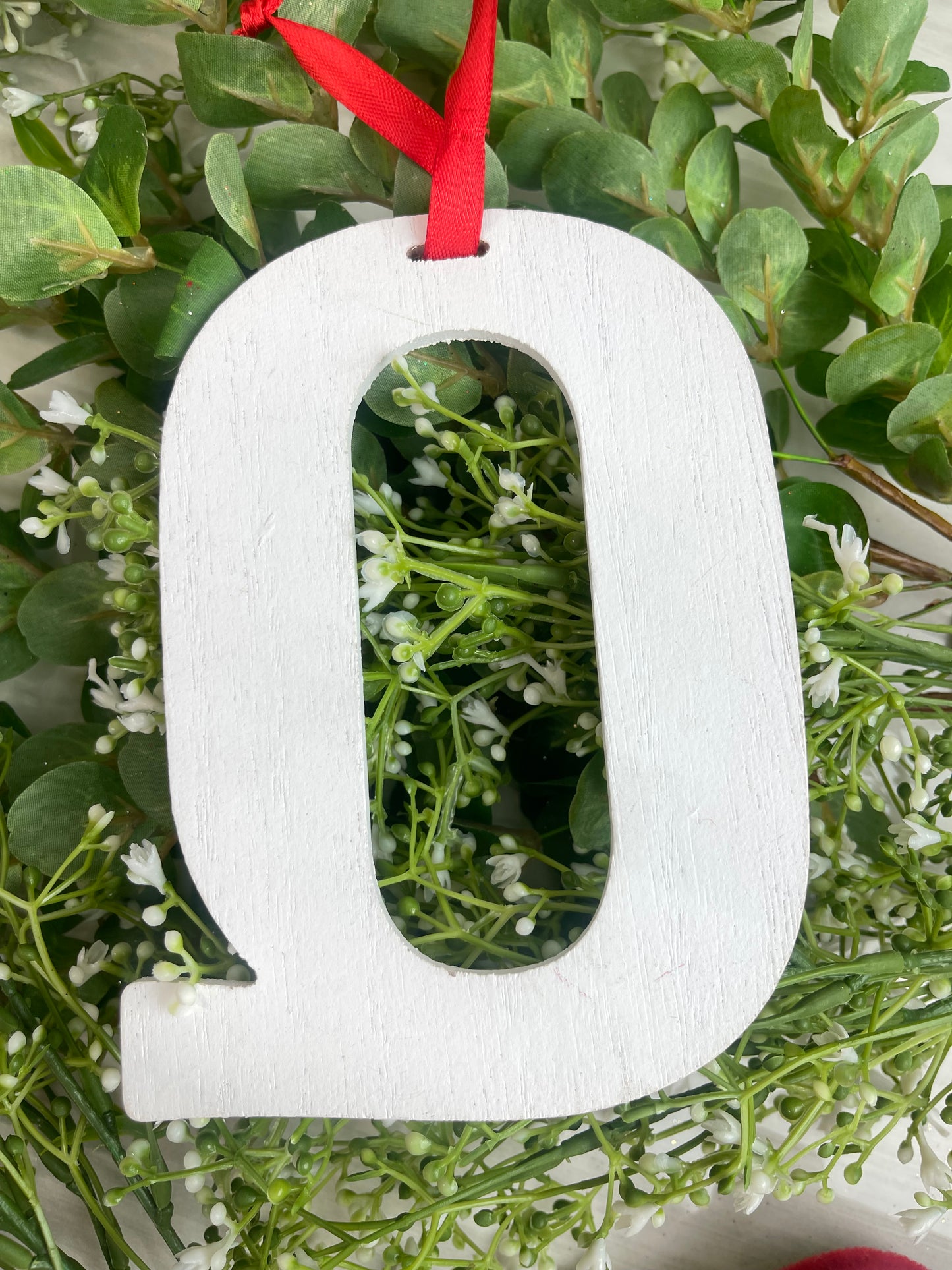 White Wooden Letter Ornament