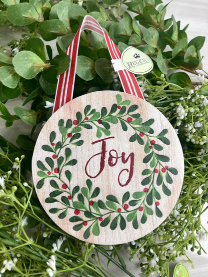 Mistletoe Joy Or Hope Ornament Two Styles