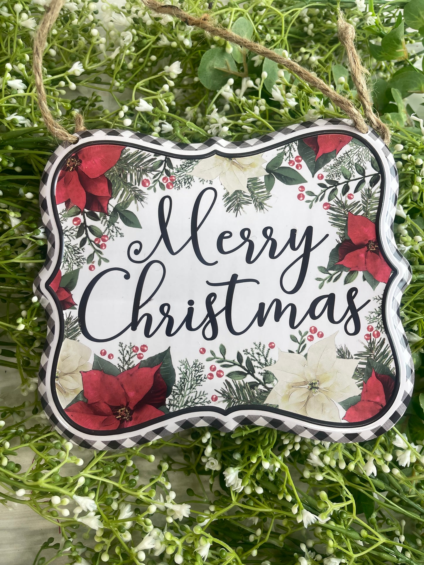 Vintage Merry Christmas Metal Sign 2 Styles