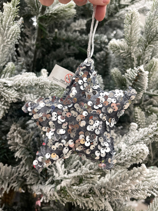 Metal Monogram Christmas Tree Ornament Letter W Silver - Wondershop™