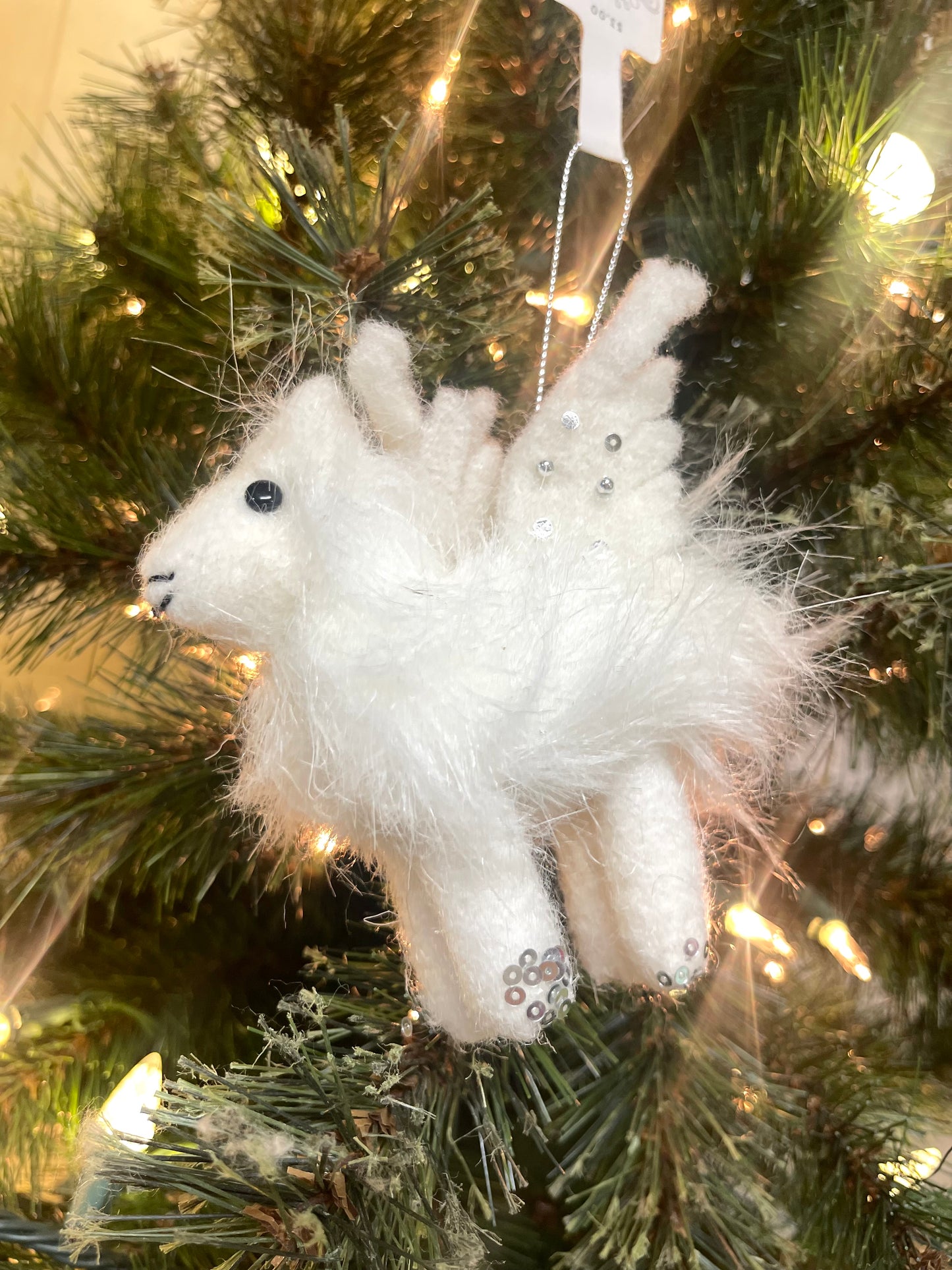White Pegasus Ornament