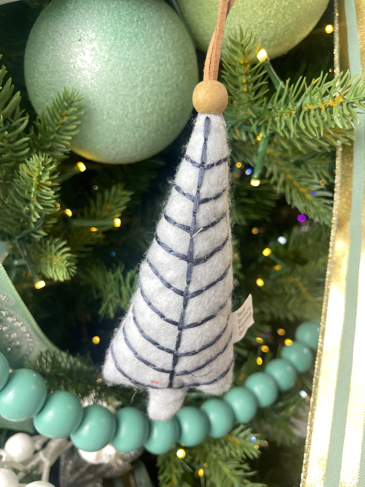 Plush Embroidered Tree Ornament