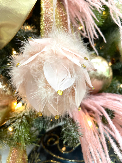 Feather Jewel Ball Ornament