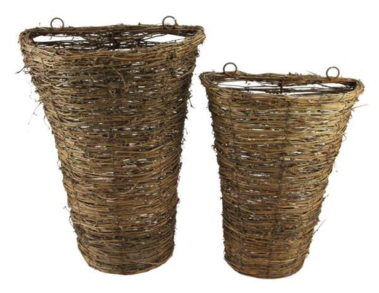 Set Of Two Vine Wall Basket