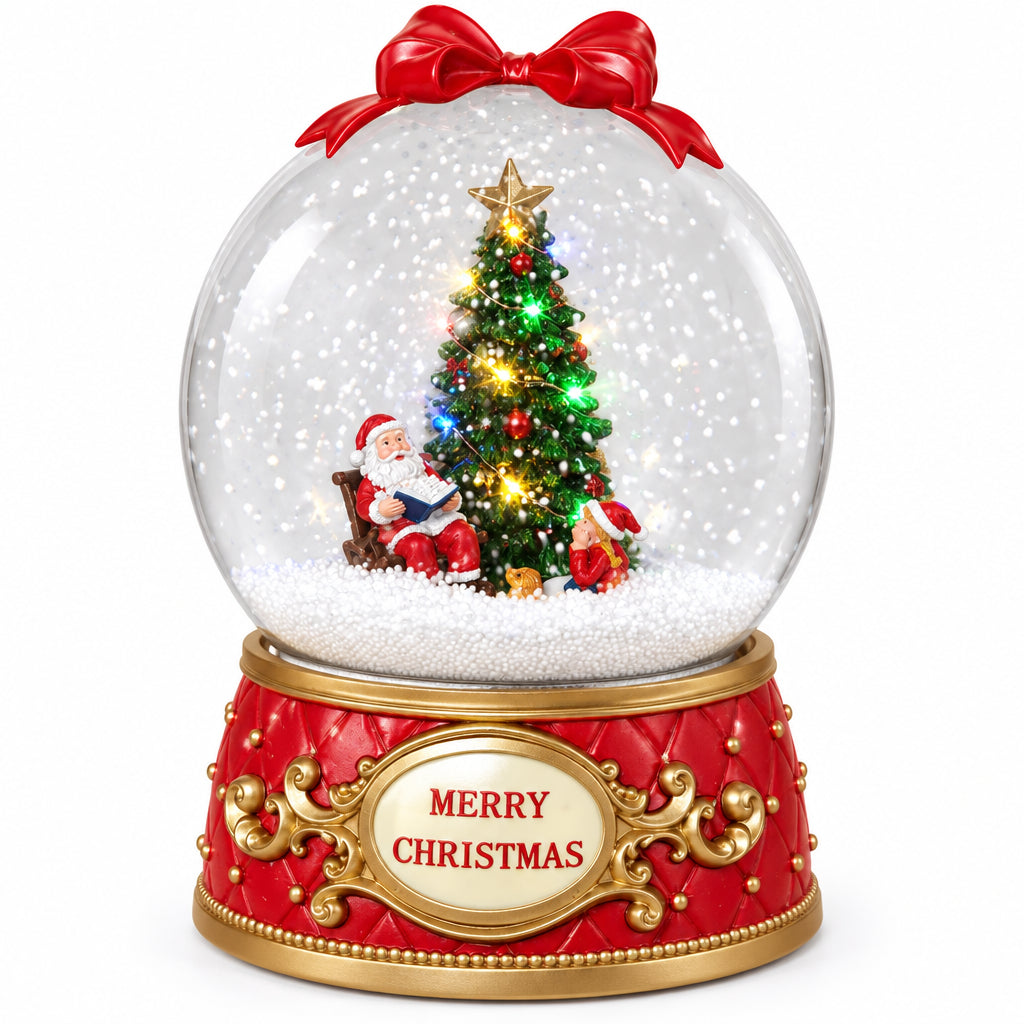 11.42 Inch Lighted Musical Globe With Moving Scene Two Styles