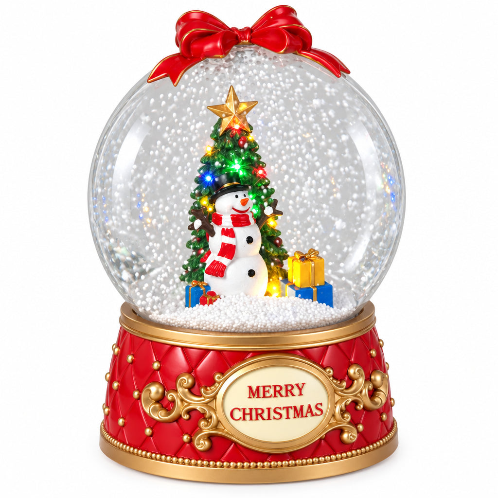 11.42 Inch Lighted Musical Globe With Moving Scene Two Styles