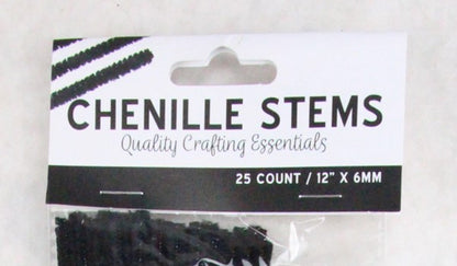 Black Chenille Stems