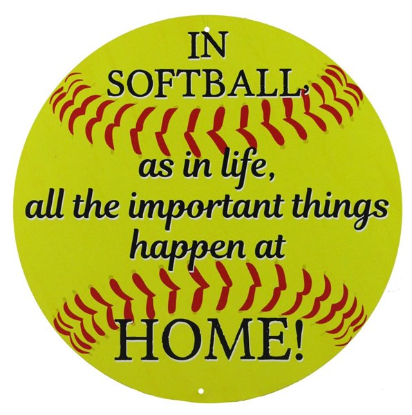 Softball Metal Round Sign