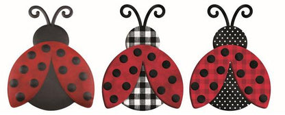 Metal Embosses Ladybug Sign Three Different Styles