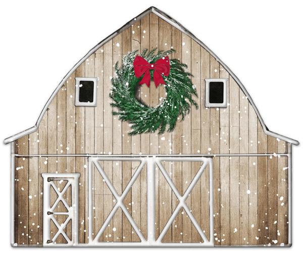 Winter Barn Metal Sign