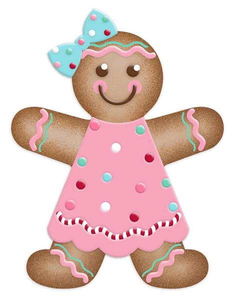 13 Inch Pastel Gingerbread Girl Metal Sign