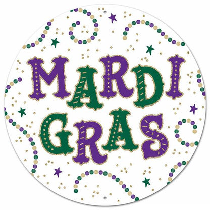 12 Inch Mardi Gras Metal Sign