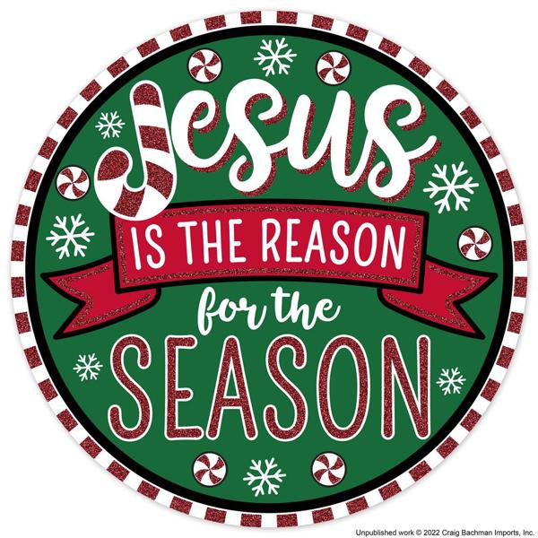 12 Inch Jesus Is The Reason For The Season Metal Sign