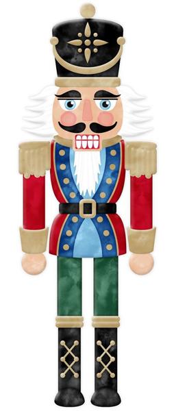 24 Inch Large Traditional Color Metal Nutcracker Sign